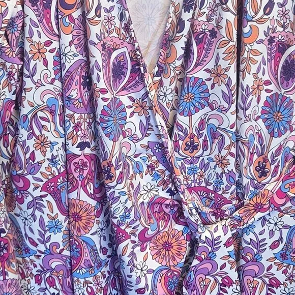 NWT Talbots Floral Faux Wrap Dress - XL - Picture 2 of 4